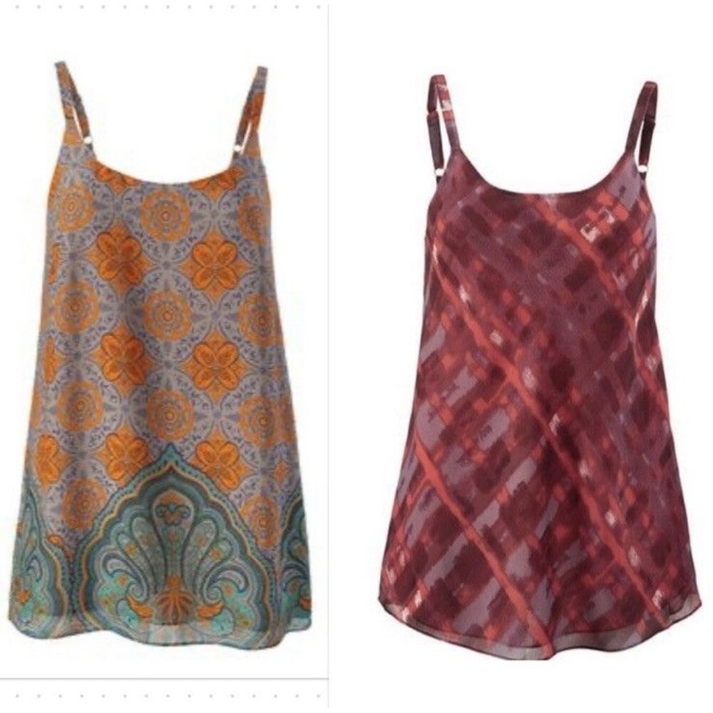 Cabi Bundle Lot of 2 Sleeveless Cami Tank Top Shirt Size S Small EUC